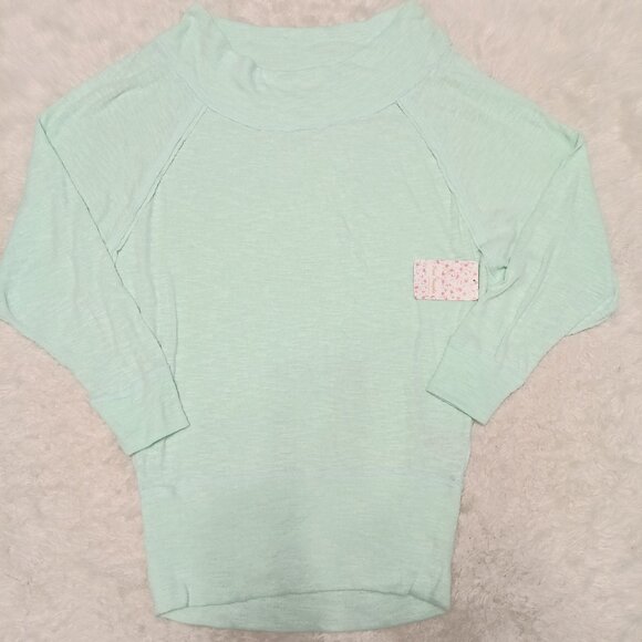 We the Free Mint Green Cowl Neck Sweatshirt Size S - Picture 2 of 10